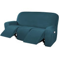 Capas para sofás reclináveis ​​de sarja para móveis com três assentos